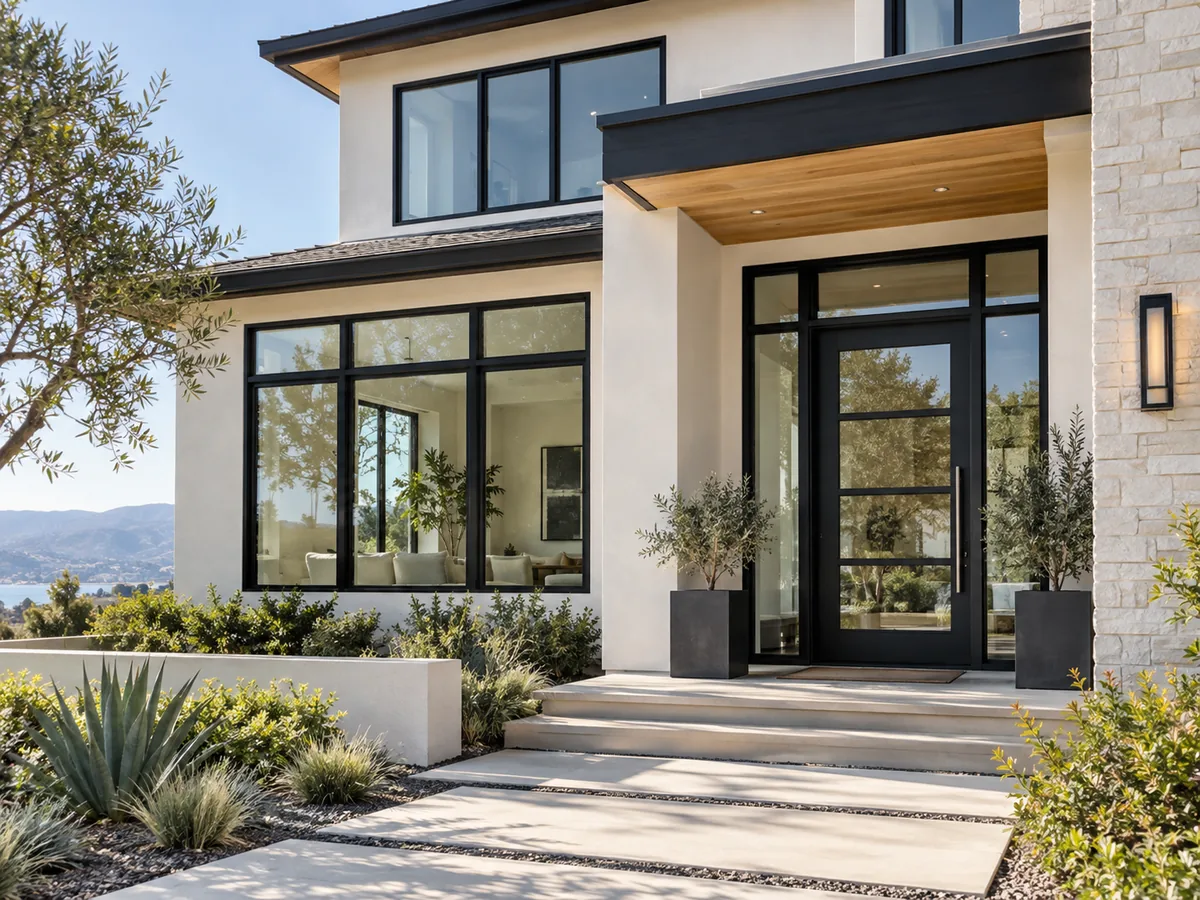 Modern energy-efficient windows and entry door